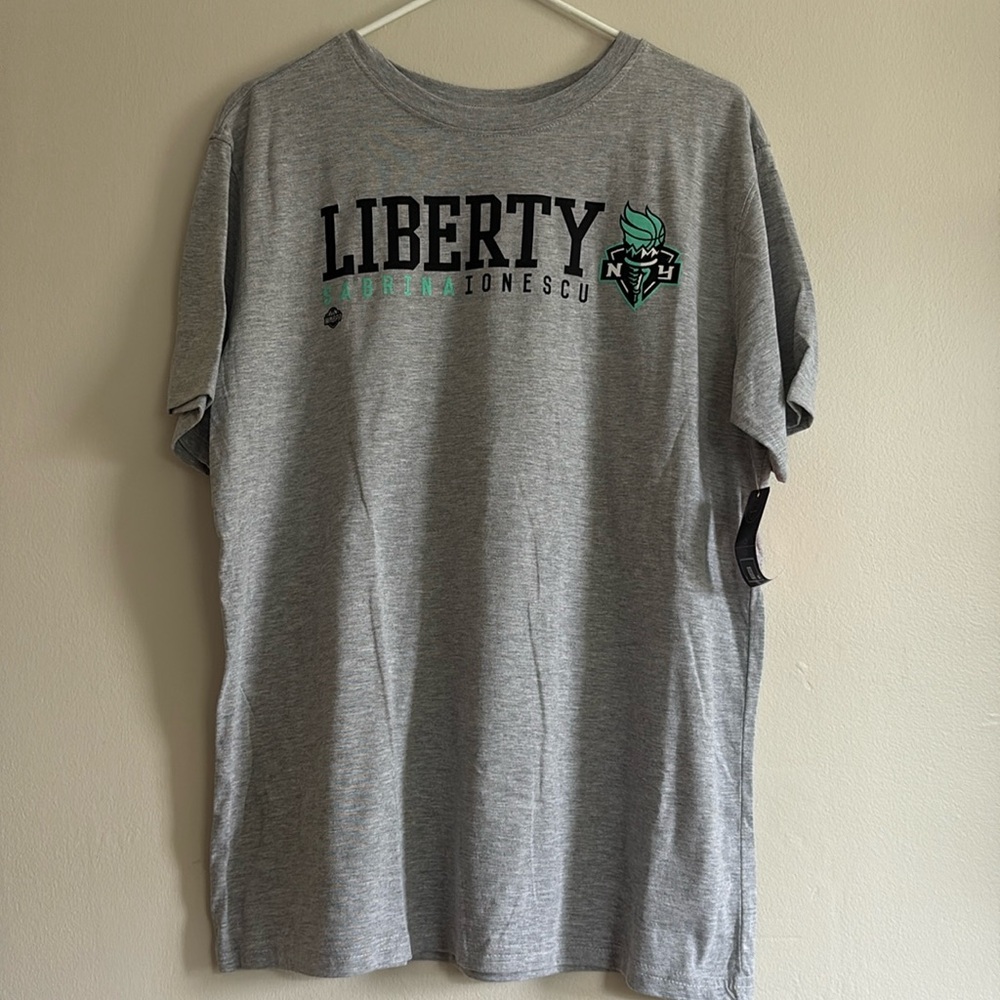 Sabrina Ionescu NY Liberty WNBA Gray Tee
